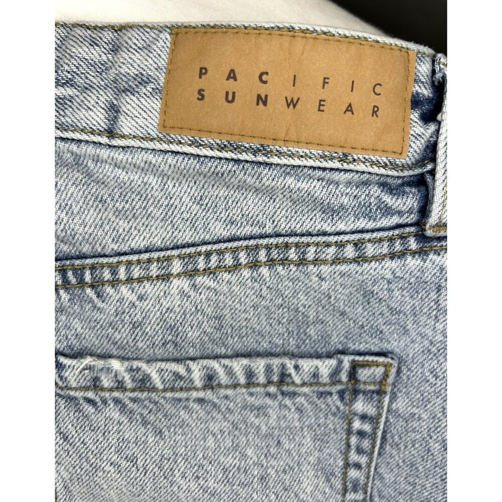PacSun High Rise Festival Shorts Womens XS 26 Cute Summer Distressed Light Denim - Picture 10 of 16